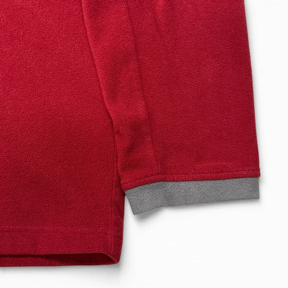 The North‎ Face Fleece Crew Neck Pullover Mens Medium Sleeve Pocket Red
